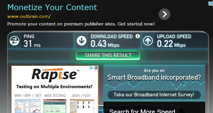 Smar Bro speed in Minglanilla Cebu