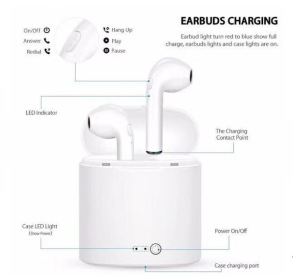 Earpods Wireless Bluetooth Headset With Charge Box -