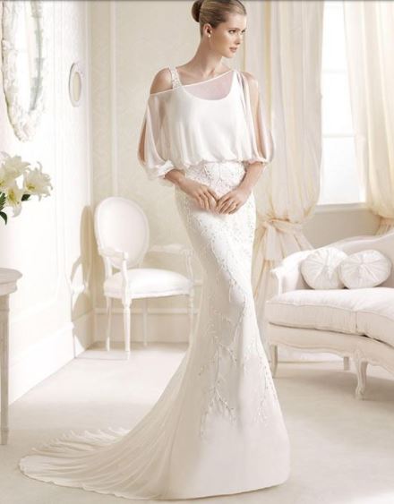 sheath wedding dress