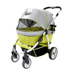Ibiyaya Extra Large Dog Stroller Foldable, 4 Wheels & Elegant Design