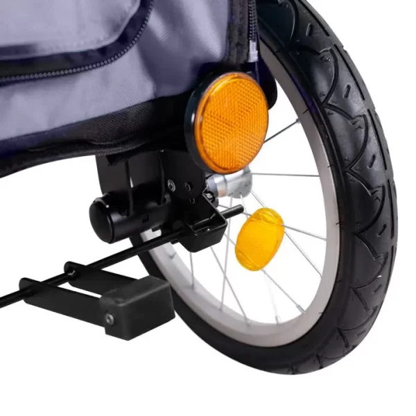 All-Terrain Dog Bike Trailer and Stroller Combo, 3 Wheels Foldable Pet Pram - ibiyaya Happy Pet Bicycle Wagon - Image 4