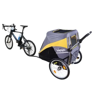 Ibiyaya Extra Large Dog Bike Trailer Stroller Combo, Hercules Heavy-Duty Stroller Wagon, 3-Wheel Pram, Foldable, All-Terrain Jogging Buggy