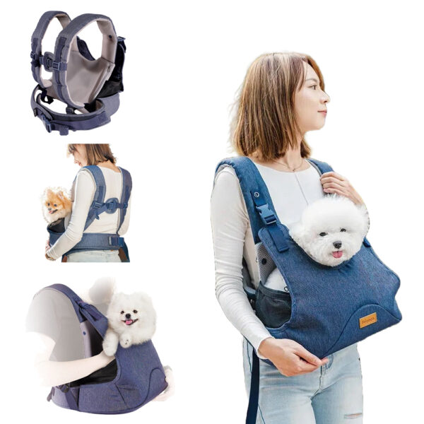 Hugpack Ibiyaya Front Dog Carrier Backpack, Best Puppy-Small Dog Chest Carrier for Walking, Shopping and Dining