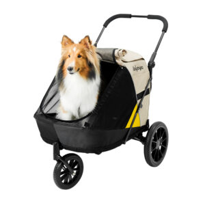 3-in-1 Minika Large Pet Stroller-Bicycle Trailer-Soft Sided Kennel, Foldable Buggy, 3-Wheel Pram
