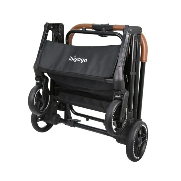 ibiyaya Airline Approved Pet Stroller with Detachable Carrier In-Cabin Under Seat & Folded Frame on Compartment - Image 12