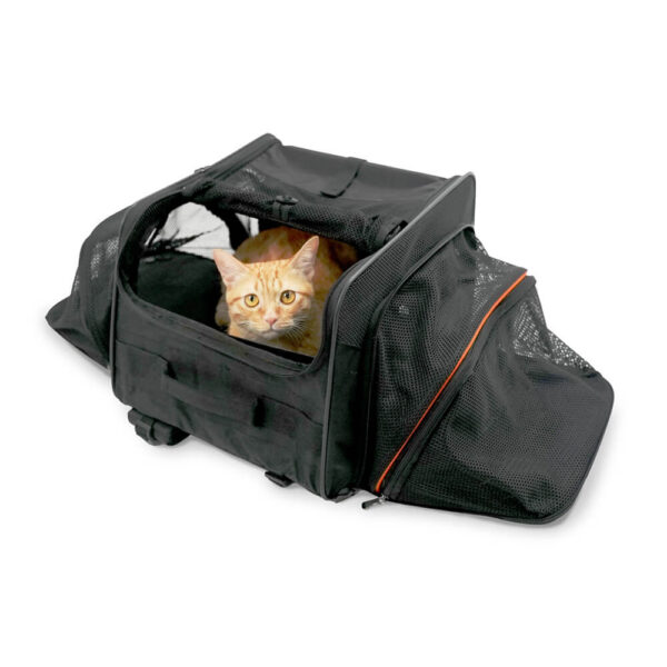 ibiyaya Airline Approved Pet Stroller with Detachable Carrier In-Cabin Under Seat & Folded Frame on Compartment - Image 5