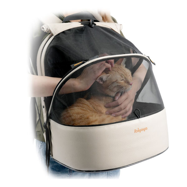ibiyaya 2-in-1 Panorama Small Pet Travel Backpack Carrier with Wheels for Dog or Cats, Frontpack Airline Approved - Image 7