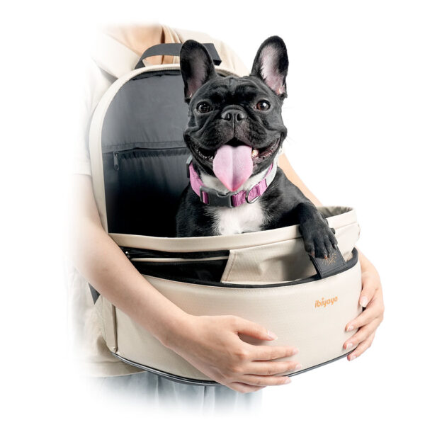 ibiyaya 2-in-1 Panorama Small Pet Travel Backpack Carrier with Wheels for Dog or Cats, Frontpack Airline Approved - Image 5