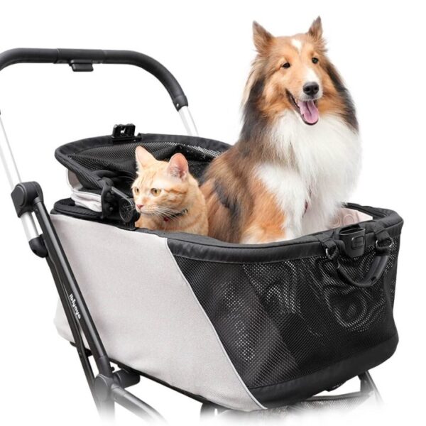 Ibiyaya Pet Stroller with Detachable Carriers - Pet Wagon for Small, Medium and Large Dogs, Cats and Rabbits - Image 12