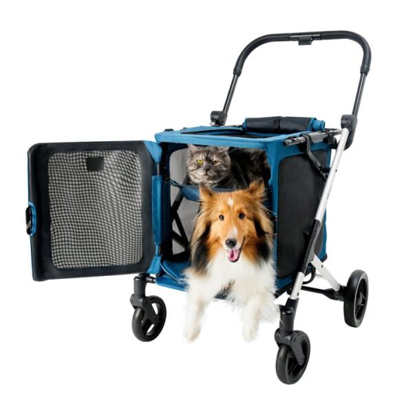 Ibiyaya Pet Stroller with Detachable Carriers - Pet Wagon for Small, Medium and Large Dogs, Cats and Rabbits - Image 13
